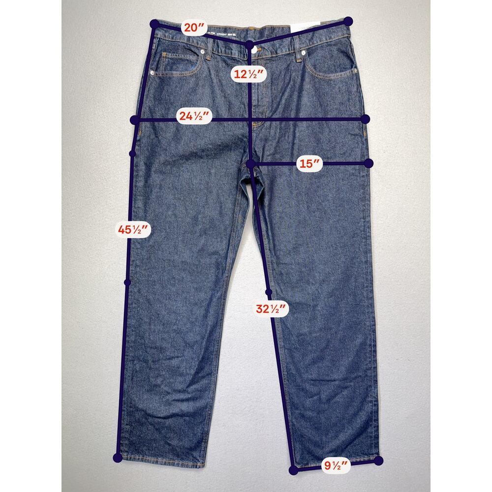 Mode of One Men's Straight-Fit Jeans, Roosevelt blue 38x32 $70 - Picture 3 of 11